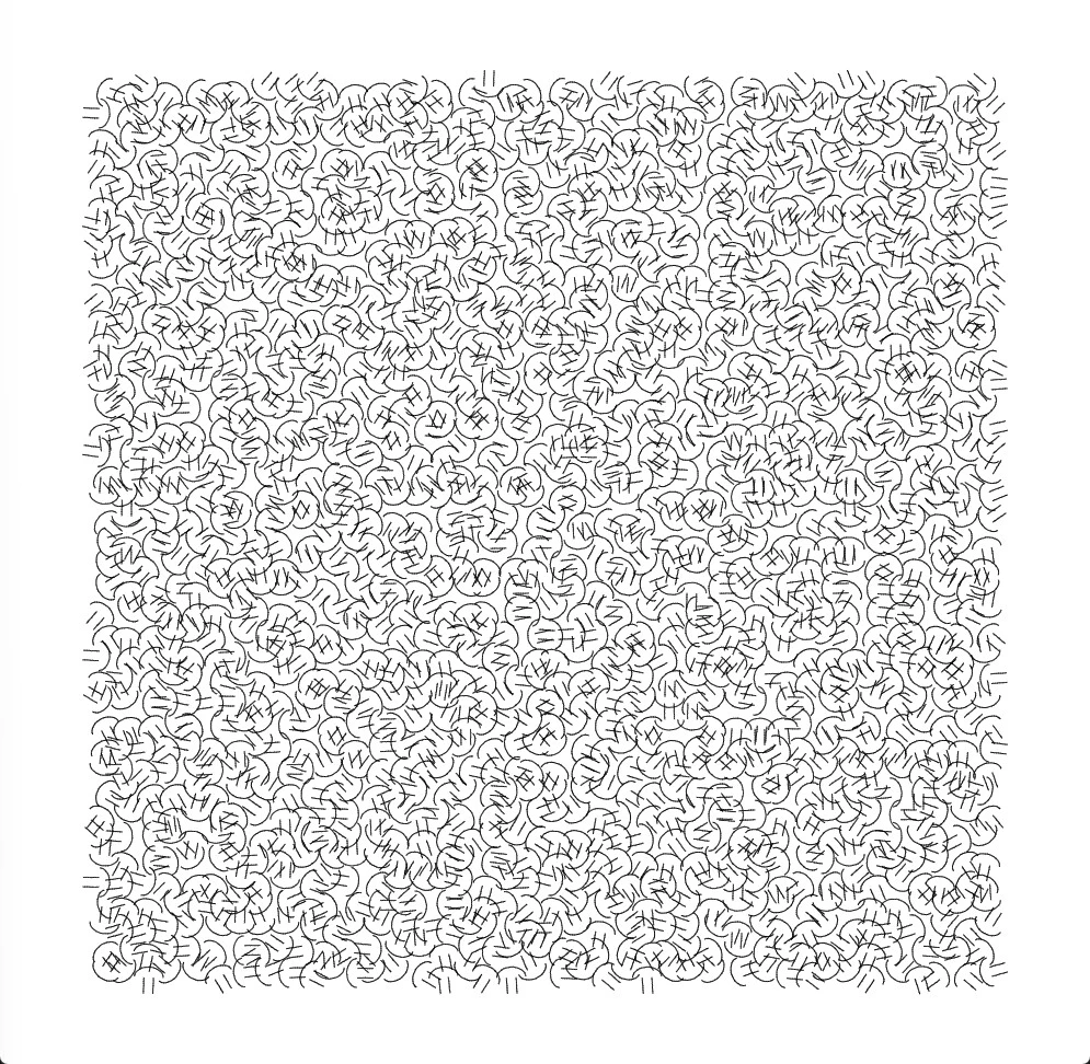 densely packed smiley faces